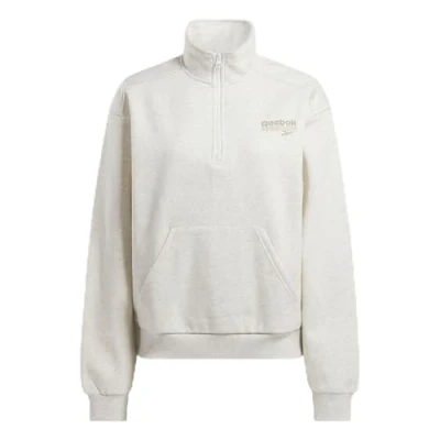 Abbildung von Reebok Identity Quarterzip Sweatshirt, Damen, Größe: Large, Chamel