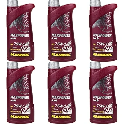 Abbildung von QR Parts Set 85447574 MN8102 1 6x1 Liter Original MANNOL Getriebeöl Maxpower 4x4 75W 140 API GL 5 LS Gear Oil