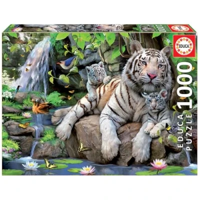 Abbildung von Educa Puzzle 9214808 Bengal White Tigers 1000 Teile