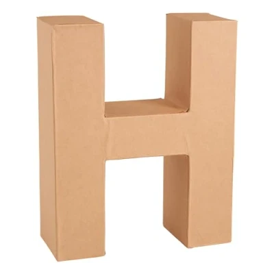 Abbildung von Glorex Dachpappe Papp Buchstabe H 17,5 x 5,5 cm