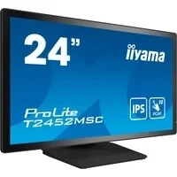 Abbildung von iiyama Prolite T2452MSC B1 60,5 cm 23,8&quot; IPS LED Monitor FullHD 10 Punkt Multitouch kapazitiv HDMI DP USB3.0 7H Anti Fingerprint schwarz