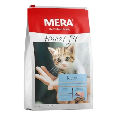 Abbildung von MERA finest fit Kitten, Junior Katzenfutter trocken für Babykatzen bis 1 Jahr, Trockenfutter aus frischem Geflügel und Reis, gesundes Futter junge Katzen, ohne Zucker (1,5 kg)