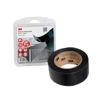 Abbildung von 3M Hochleistungs Dichtband 4411B Haftung bei Kontakt auf vielen Metallen und Kunststoffen ohne Trocknungszeiten, Tropfen oder Verschmutzungen 50mm x 5.5m, Schwarz, Dicke 1.0mm (1 Pack)