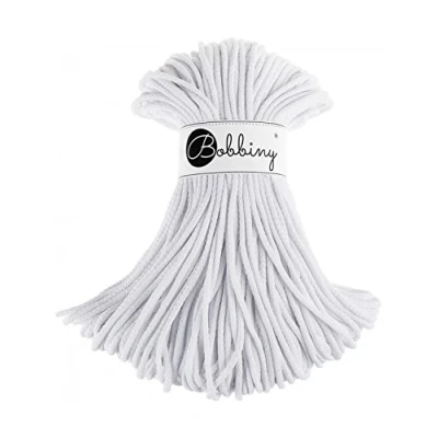 Abbildung von Bobbiny Premium Cords 5 mm Rope Garn 100 m 100% Baumwolle (White)