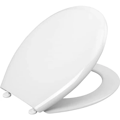 Abbildung von Cornat WC Sitz &quot;Palu&quot; Klassisch weißer Look Pflegeleichter Thermoplast Schlichtes Design passt in jedes Badezimmer / Toilettensitz Klodeckel 1076385