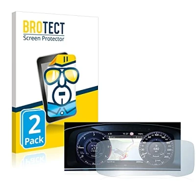 Abbildung von BROTECT (2 Stück Schutzfolie für Volkswagen Golf 7 Facelift (2016 2019) Active Info Display 12.3&quot; Displayschutz Folie Ultra Klar