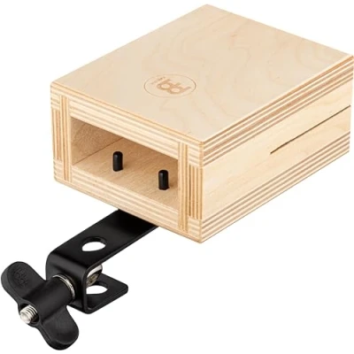 Abbildung von Meinl Percussion Wood Temple Block Kleines Schlagzeugzubehör Mit Halterung Stimmung C6 Baltische Birke, Natur (TMWB S)