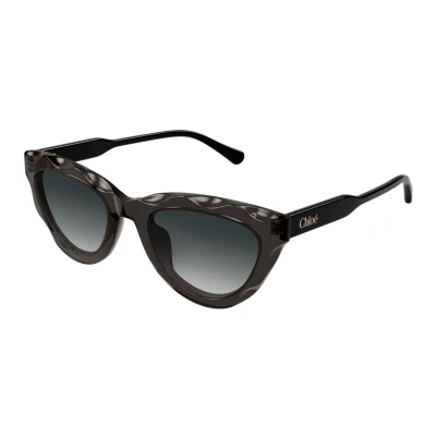 Abbildung von CHLOÉ Sonnenbrille, Damen, Größe: 52, Grey/black