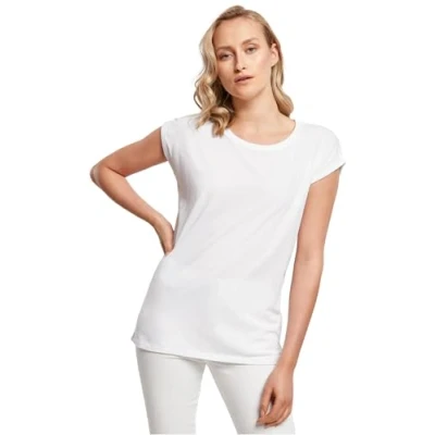 Abbildung von Build Your Brand Damen Ladies Extended Shoulder Tee T Shirt, Weiß, XL EU