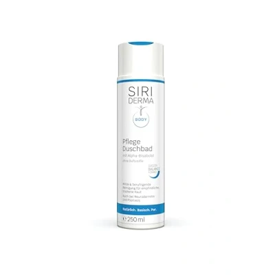 Abbildung von Siriderma Duschbad Pflege ohne Duftstoffe 250 ml, Milde, beruhigende Reinigung für trockene Haut, bei Neurodermitis
