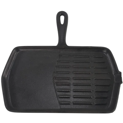 Abbildung von ECHTWERK Grillpfanne, Gusseisen, (1 tlg.), Steakpfanne mit Grillstreifen, Emaille Beschichtung, 34 x 30,5 cm