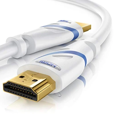 Abbildung von CSL 8K HDMI Kabel 2.1 3m Meter @ 60Hz / 120Hz 4K 240Hz 48 Gbit/s 2.0a 2.0b 3D Highspeed HDTV UHD II Dynamic HDR 10+ eARC Variable Refresh Rate VRR weiß
