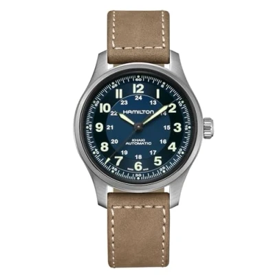 Abbildung von Hamilton H70545540 Herrenuhr Automatik Khaki Field Titanium Auto Blau