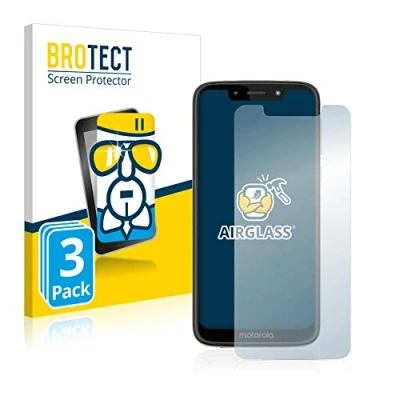 Abbildung von BROTECT Schutzglas für Motorola Moto G7 Play (3 Stück) Schutzfolie Panzer Folie Glas [Extrem Kratzfest 9H, Anti Fingerprint, Ultra Transparent]