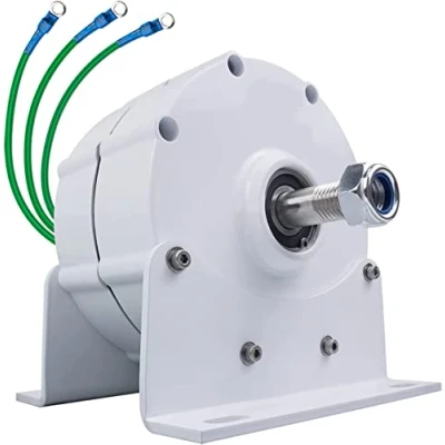 Abbildung von KX ENERGIE 1000W 48V AC Magnetgenerator 3 Phasen 700RPM Getriebelloser Permanentmagnet Generator mit Sockel Lichtmaschine 1KW Windturbinengenerator