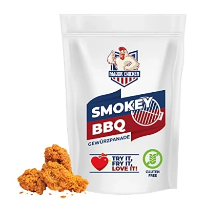 Abbildung von Major Chicken &quot;SMOKEY BBQ&quot; Gewürzpanade / Hähnchen Marinade 1000g für den Original Fried Geschmack Crispy, tasty &amp; smokey Paniermischung Wings, Hot Wings uvm!
