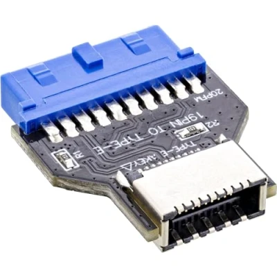 Abbildung von InLine® USB 3.0 Mainboard zu 3.2 Typ E Key A Adapter intern