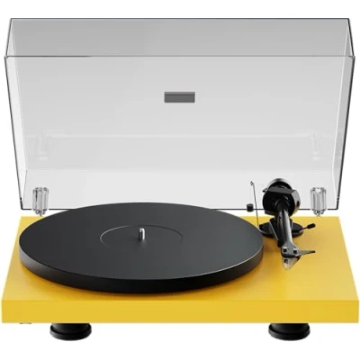 Abbildung von Pro Ject Debut Evo 2, Audiophiler Plattenspieler der nächsten Generation mit Carbon Tonarm und elektronischer Geschwindigkeitsumschaltung, Made in Europe (Goldgelb Satin)
