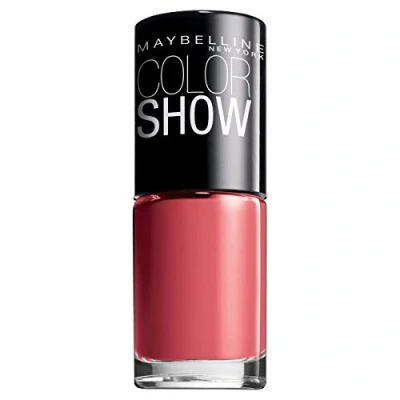 Abbildung von Maybelline New York Make Up Nailpolish Color Show Nagellack Coral Craze/Ultra glänzender Farblack in knalligem Rot, 3 x 7 ml
