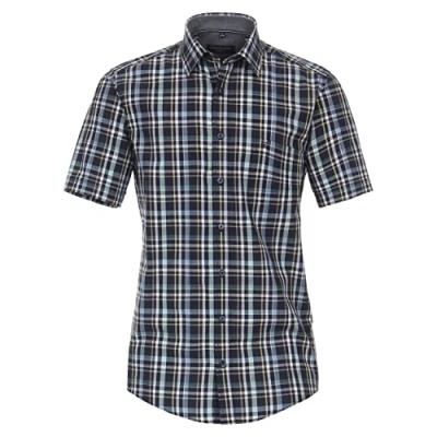 Abbildung von Casamoda Kurzarm Kariert Casual FIT Hemd, Herren, Größe: Medium, Dunkelblau