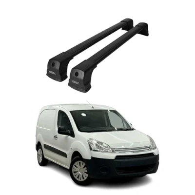 Abbildung von OMAC Dachträger Gepäckträger kompatibel mit Citroen Berlingo 2008 2018 Grundträger Alu Schwarz