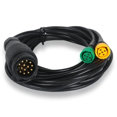 Abbildung von Qiping 13 Pin AnhängerKabel 5 Meter Adapterkabel Anhänger Verlängerungskabel,Anhängerbeleuchtung Rücklichter Kabelbaum