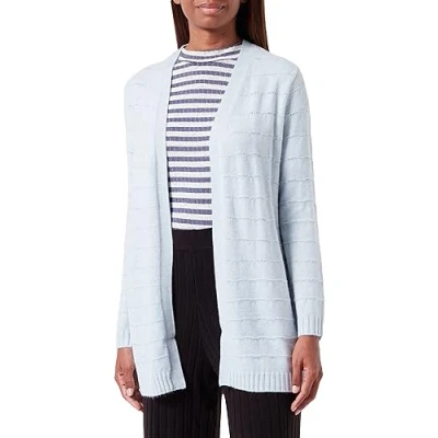 Abbildung von ONLY Damen ONLKATIA LS Struct Open Card CC KNT Strickjacke, Cashmere Blue/Detail:Melange, L