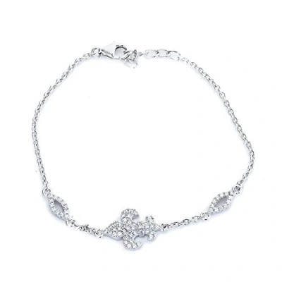 Abbildung von Orphelia Damen Armband 925 Silber rhodiniert Zirkonia weiß Rundschliff 18 cm ZA 7264