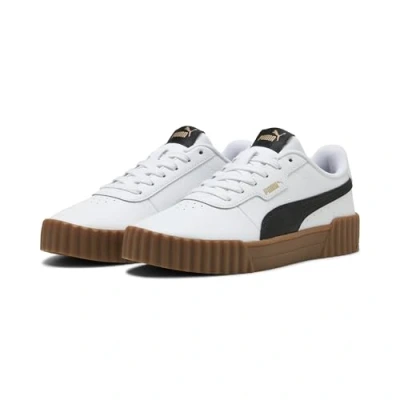 Abbildung von Puma Carina 3.0 Sneaker low, Damen, Größe: 42.5, White/black Leder und lederimitat