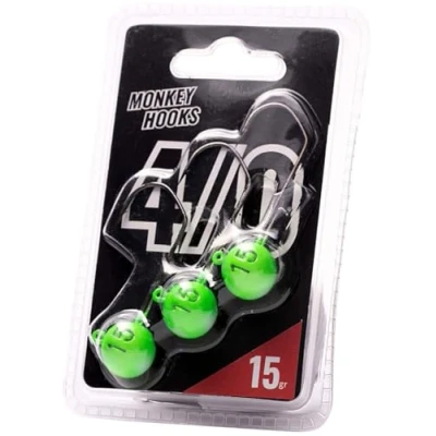 Abbildung von Bleikopf Monkey Hook Size 4/0 Green White 15g