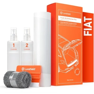 Abbildung von Luxshield Ladekantenschutz Folie für FIAT 500 312 I 2008 2015 Stoßstangenschutz, Kratzschutz, Lackschutzfolie Transparent