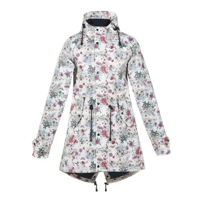 Abbildung von Weiss mit Blumen Damenregenjacke HafenCity von BMS