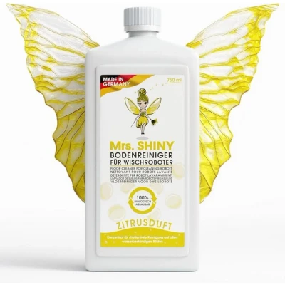 Abbildung von Mrs. SHINY Wischroboter Reinigungsmittel mit Frischeduft streifenfreie Sauberkeit &amp; schnelles Trocknen Bodenreiniger Kompatibel allen Saugwischern 750ml (Zitrone)