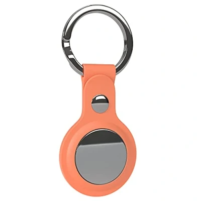 Abbildung von EAZY CASE Schlüsselanhänger für AirTag Anhänger Hülle Silikon Orange AirTags Schutzhülle Air Tracker mit Schlüsselring geeignet auch als Tag Hunde, Katze, Kind