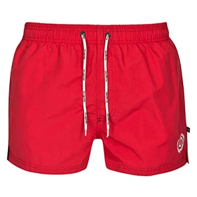 Abbildung von bugatti Kurze Herren Badeshorts in rot Größe XXL 2XL