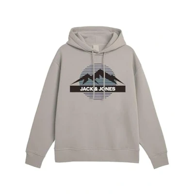 Abbildung von JACK &amp; JONES Herren Jjpeak Sweat Hood Kapuzenpullover, Moonbeam, XL EU