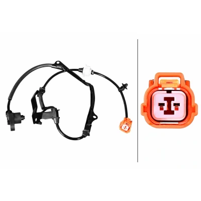 Abbildung von HELLA 6PU 358 217 621 ABS Sensor mit Klammer Induktivsensor 2 1000 HONDA: ACCORD 6 Coupe