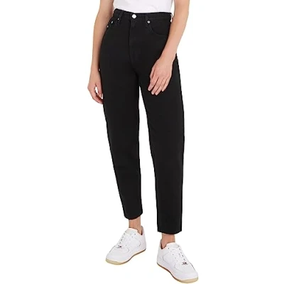 Abbildung von Tommy Jeans MOM Ultra HIGH RISE JEAN Tapered Relaxed Fit, Damen, Größe: 26x30, Denim black