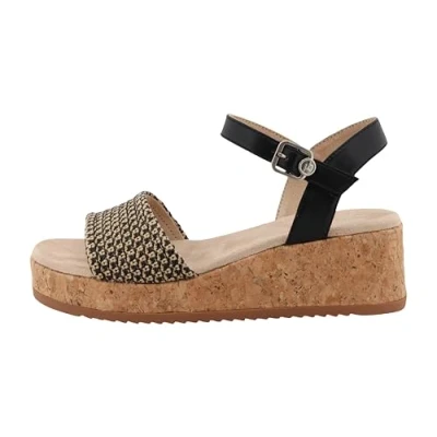 Abbildung von TOM Tailor Keilsandalette blacknature, Damen, Größe: 39, Black nature Schuhe