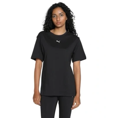 Abbildung von Puma ESS Relaxed T Shirt Damen Mit Plain Black Größe: S