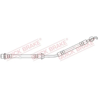 Abbildung von QUICK BRAKE 58.866 Bremsschläuche 175, 250 TOYOTA: Yaris II Schrägheck