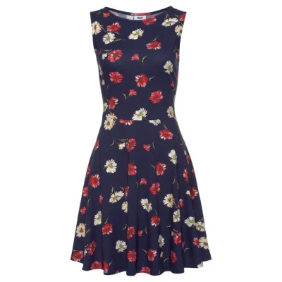 Abbildung von Beachtime Strandkleid mit Blumendruck, Sommerkleid aus elastischer Baumwolle
