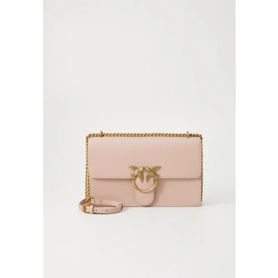 Abbildung von Pinko LOVE One Classic Vitello SETA Umhängetasche, Damen, Größe: Size, Pink/dusty pink/antique gold