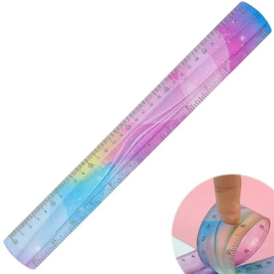 Abbildung von 1 Stück Lineal 30 cm Flexibel,Ruler cm,Langes cm,Lineal Biegsam,Flexibles Lineal,Lineal Kinder,Lineal Flexibel,Bunt Biegbar Weich Lineal,für Schule,Büro,Zuhause (PVC)