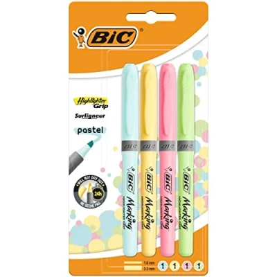 Abbildung von BIC® Highlighter Grip Pastell Textmarker Mehrfarbig