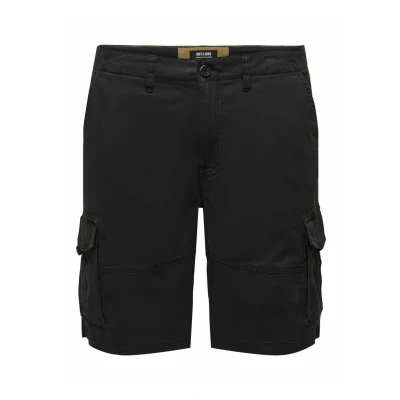Abbildung von Only &amp; Sons Normal Geschnitten Shorts, Herren, Größe: Small, Black