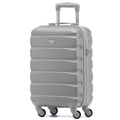 Abbildung von Flight Knight Leichte 4 Rad ABS Hartschalenkoffer Handgepack, zugelassen fur uber 100 Fluggesellschaften, darunter British Airways, easyJet, Jet2 und Wizz, 55 x 35 20 cm