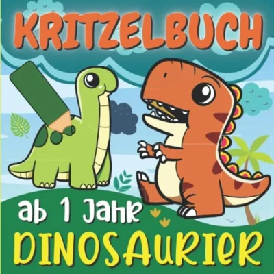 Abbildung von Kritzelbuch Dinosaurier ab 1 Jahr: Mein erstes Malbuch zum Kritzeln und Ausmalen Ausmalbuch mit Schöne Motiven für Kinder Aktivität Kleinkinder, Jungen Mädchen