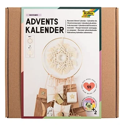 Abbildung von Folia Adventskalender Set Makramee 55 teilig