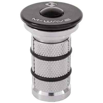 Abbildung von Kralle + Alukappe Schraube Für Ahead Steuersatz 1 1/8&quot; Alu Schwarz (für Carbon Gabel)
